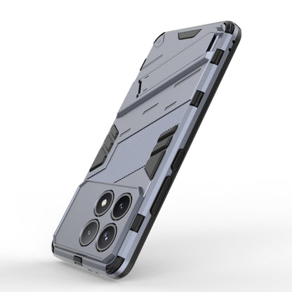 For Xiaomi Redmi K70 5G Punk Armor 2 in 1 PC + TPU Phone Case with Holder(Grey) - K70 Cases by PMC Jewellery | Online Shopping South Africa | PMC Jewellery | Buy Now Pay Later Mobicred