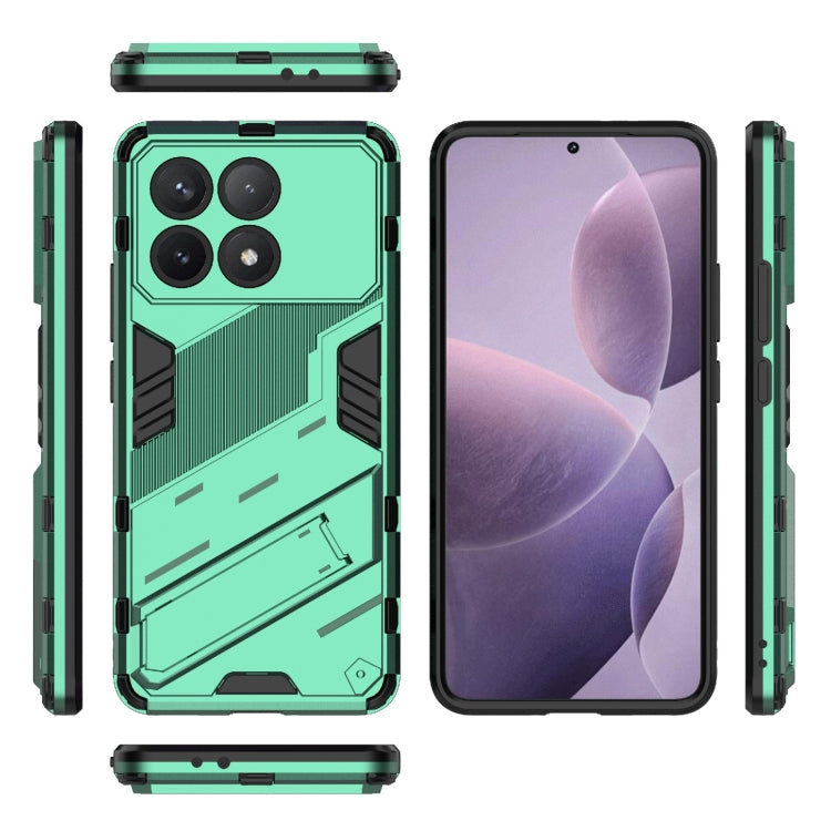 For Xiaomi Redmi K70 5G Punk Armor 2 in 1 PC + TPU Phone Case with Holder(Green) - K70 Cases by PMC Jewellery | Online Shopping South Africa | PMC Jewellery | Buy Now Pay Later Mobicred