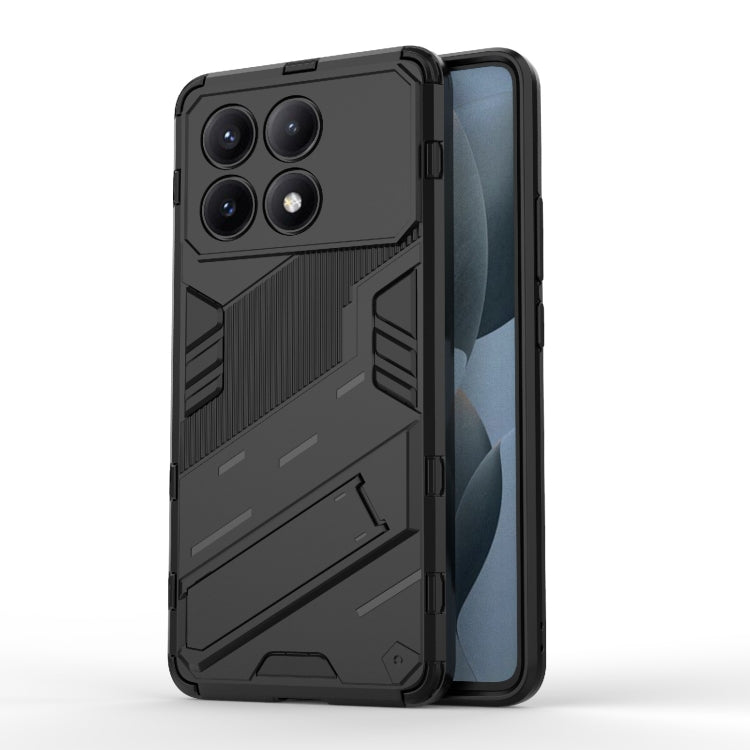 For Xiaomi Redmi K70E 5G Punk Armor 2 in 1 PC + TPU Phone Case with Holder(Black) - K70E Cases by PMC Jewellery | Online Shopping South Africa | PMC Jewellery | Buy Now Pay Later Mobicred