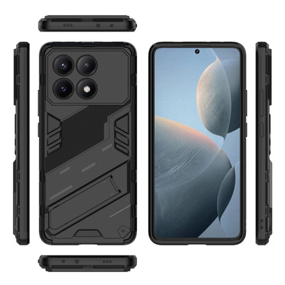 For Xiaomi Redmi K70E 5G Punk Armor 2 in 1 PC + TPU Phone Case with Holder(Black) - K70E Cases by PMC Jewellery | Online Shopping South Africa | PMC Jewellery | Buy Now Pay Later Mobicred