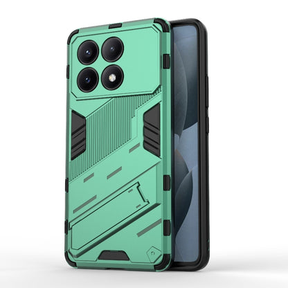 For Xiaomi Redmi K70E 5G Punk Armor 2 in 1 PC + TPU Phone Case with Holder(Green) - K70E Cases by PMC Jewellery | Online Shopping South Africa | PMC Jewellery | Buy Now Pay Later Mobicred