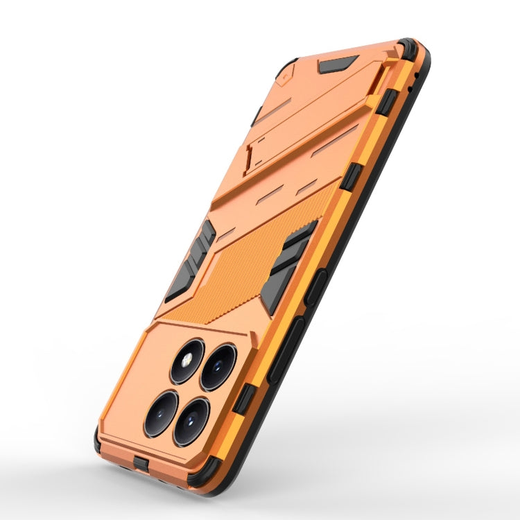 For Xiaomi Redmi K70E 5G Punk Armor 2 in 1 PC + TPU Phone Case with Holder(Orange) - K70E Cases by PMC Jewellery | Online Shopping South Africa | PMC Jewellery | Buy Now Pay Later Mobicred