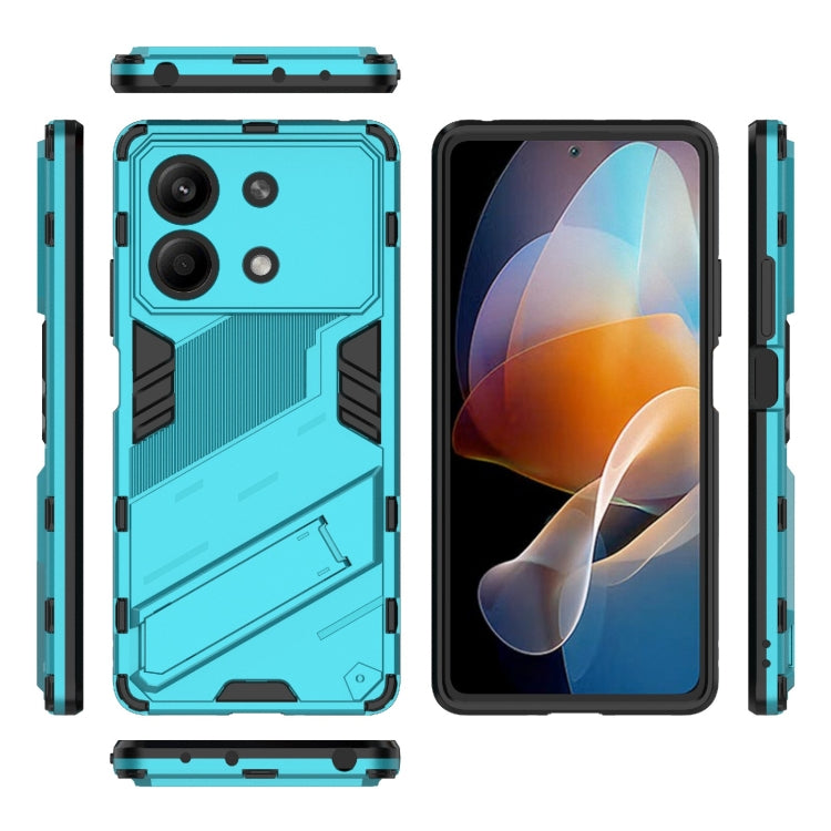 For Xiaomi Redmi Note 13R Pro 5G Punk Armor 2 in 1 PC + TPU Phone Case with Holder(Blue) - Xiaomi Cases by PMC Jewellery | Online Shopping South Africa | PMC Jewellery | Buy Now Pay Later Mobicred