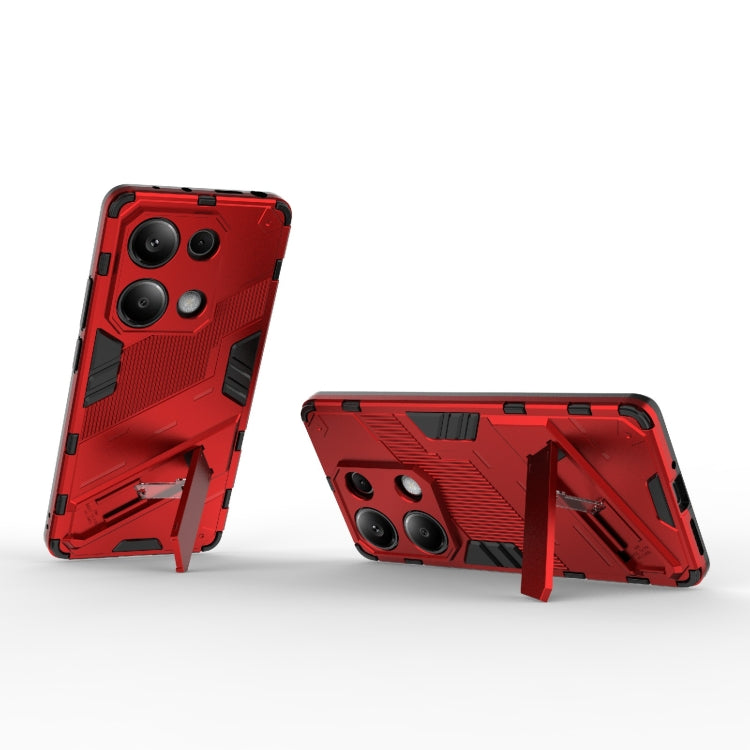 For Xiaomi Redmi Note 13 Pro 4G Global Punk Armor 2 in 1 PC + TPU Phone Case with Holder(Red) - Note 13 Pro Cases by PMC Jewellery | Online Shopping South Africa | PMC Jewellery | Buy Now Pay Later Mobicred