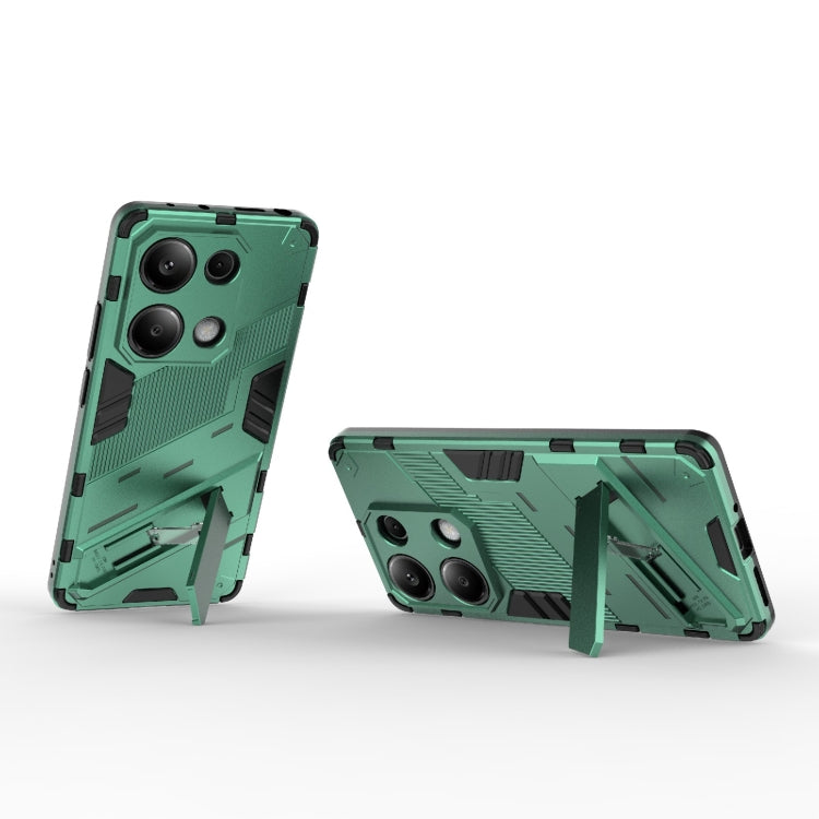 For Xiaomi Redmi Note 13 Pro 4G Global Punk Armor 2 in 1 PC + TPU Phone Case with Holder(Green) - Note 13 Pro Cases by PMC Jewellery | Online Shopping South Africa | PMC Jewellery | Buy Now Pay Later Mobicred