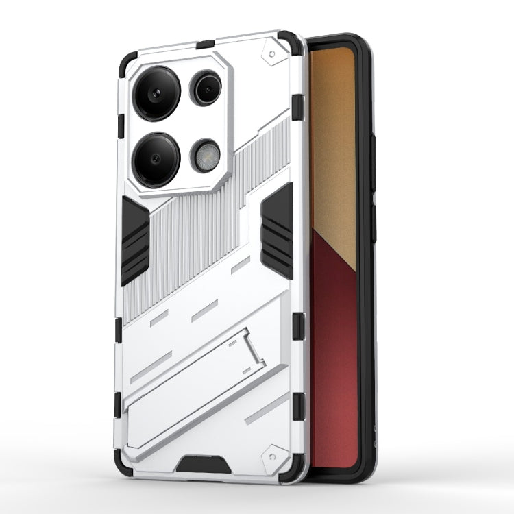 For Xiaomi Redmi Note 13 Pro 4G Global Punk Armor 2 in 1 PC + TPU Phone Case with Holder(White) - Note 13 Pro Cases by PMC Jewellery | Online Shopping South Africa | PMC Jewellery | Buy Now Pay Later Mobicred