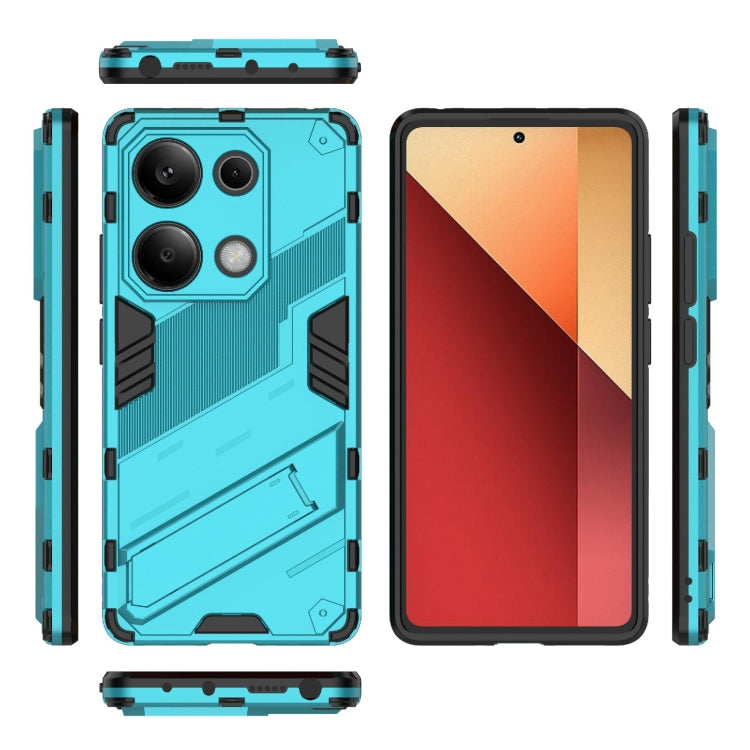 For Xiaomi Redmi Note 13 Pro 4G Global Punk Armor 2 in 1 PC + TPU Phone Case with Holder(Blue) - Note 13 Pro Cases by PMC Jewellery | Online Shopping South Africa | PMC Jewellery | Buy Now Pay Later Mobicred