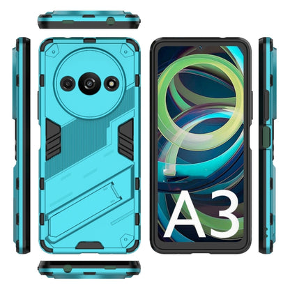 For Xiaomi Redmi A3 4G Global Punk Armor 2 in 1 PC + TPU Phone Case with Holder(Blue) - Xiaomi Cases by PMC Jewellery | Online Shopping South Africa | PMC Jewellery | Buy Now Pay Later Mobicred