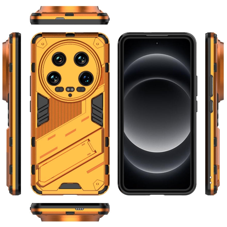 For Xiaomi 14 Ultra 5G Punk Armor 2 in 1 PC + TPU Phone Case with Holder(Orange) - 14 Ultra Cases by PMC Jewellery | Online Shopping South Africa | PMC Jewellery | Buy Now Pay Later Mobicred