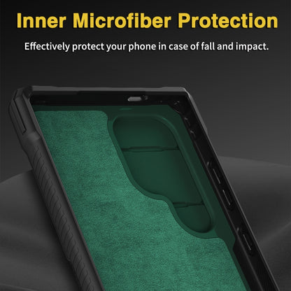 For Samsung Galaxy S24 Ultra 5G Full Coverage Phone Case with Holder / Card Slot(Green) - Galaxy S24 Ultra 5G Cases by PMC Jewellery | Online Shopping South Africa | PMC Jewellery | Buy Now Pay Later Mobicred