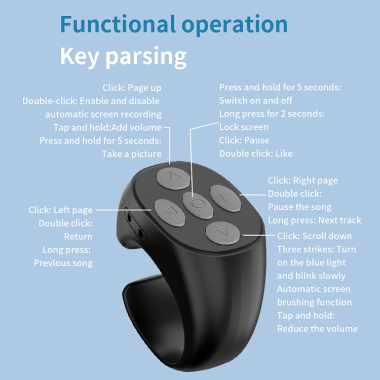 JX-06s Multifunctional Mobile Phone Smart Bluetooth Remote Control Ring with Charging Box(White) - Phone Remote Control by PMC Jewellery | Online Shopping South Africa | PMC Jewellery | Buy Now Pay Later Mobicred