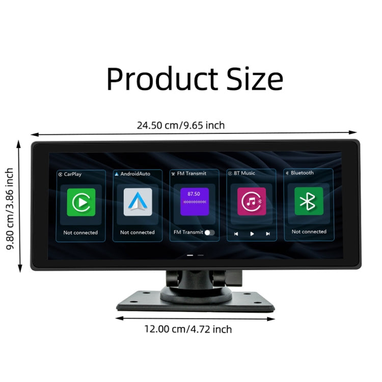 B5303R 10.26 inch Portable Car MP5 Player Built-in Driving Recorder Support CarPlay / Android Auto(Black) - Car MP3 & MP4 & MP5 by PMC TechLife | Online Shopping South Africa | PMC TechLife | Buy Now Pay Later Mobicred