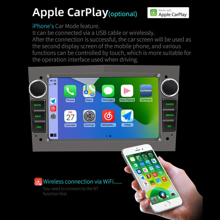 S-OB7A 7 inch Portable Car MP5 Player Built-in DAB Function Support CarPlay / Android Auto for OPEL, Specification:2GB+32GB(Black) - Car MP3 & MP4 & MP5 by PMC Jewellery | Online Shopping South Africa | PMC Jewellery | Buy Now Pay Later Mobicred