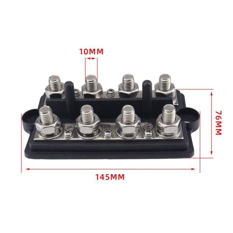 CP-4063 Double Row M10 Power Distribution Block Terminal Studs with Terminals(Black) - Booster Cable & Clip by PMC Jewellery | Online Shopping South Africa | PMC Jewellery | Buy Now Pay Later Mobicred