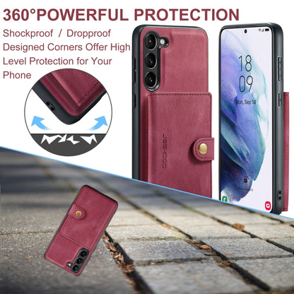 For Samsung Galaxy S24 5G JEEHOOD J01 Retro Magnetic Detachable Wallet Phone Case(Red) - Galaxy S24 5G Cases by JEEHOOD | Online Shopping South Africa | PMC Jewellery | Buy Now Pay Later Mobicred