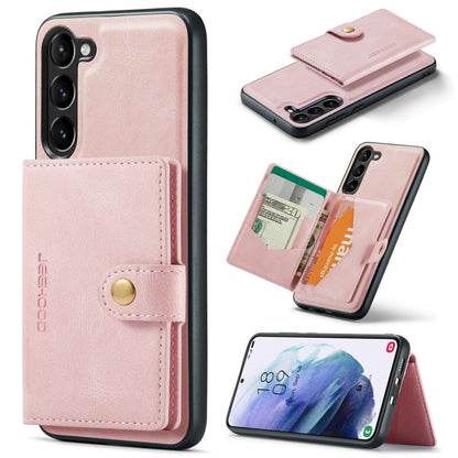 For Samsung Galaxy S24+ 5G JEEHOOD J01 Retro Magnetic Detachable Wallet Phone Case(Pink) - Galaxy S24+ 5G Cases by JEEHOOD | Online Shopping South Africa | PMC Jewellery | Buy Now Pay Later Mobicred