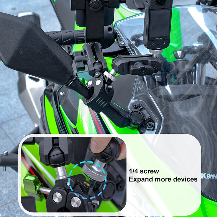 RUIGPRO Crab Clamp Action Camera Bracket 3-claw Ball Head Mount with Rod - Holder by RUIGPRO | Online Shopping South Africa | PMC TechLife | Buy Now Pay Later Mobicred