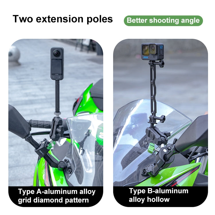 RUIGPRO Crab Clamp Action Camera Bracket Dual-Head Crab with Selfie Stick - free shipping - PMC TechLife - Order now!
