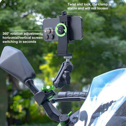 RUIGPRO Crab Clamp Action Camera Bracket Dual-Head Crab 3-Stage Selfie Stick - Holder by RUIGPRO | Online Shopping South Africa | PMC Jewellery | Buy Now Pay Later Mobicred