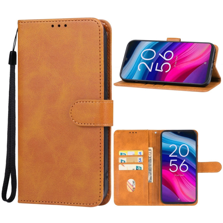 For TCL 505 Leather Phone Case(Brown) - More Brand by PMC Jewellery | Online Shopping South Africa | PMC Jewellery | Buy Now Pay Later Mobicred