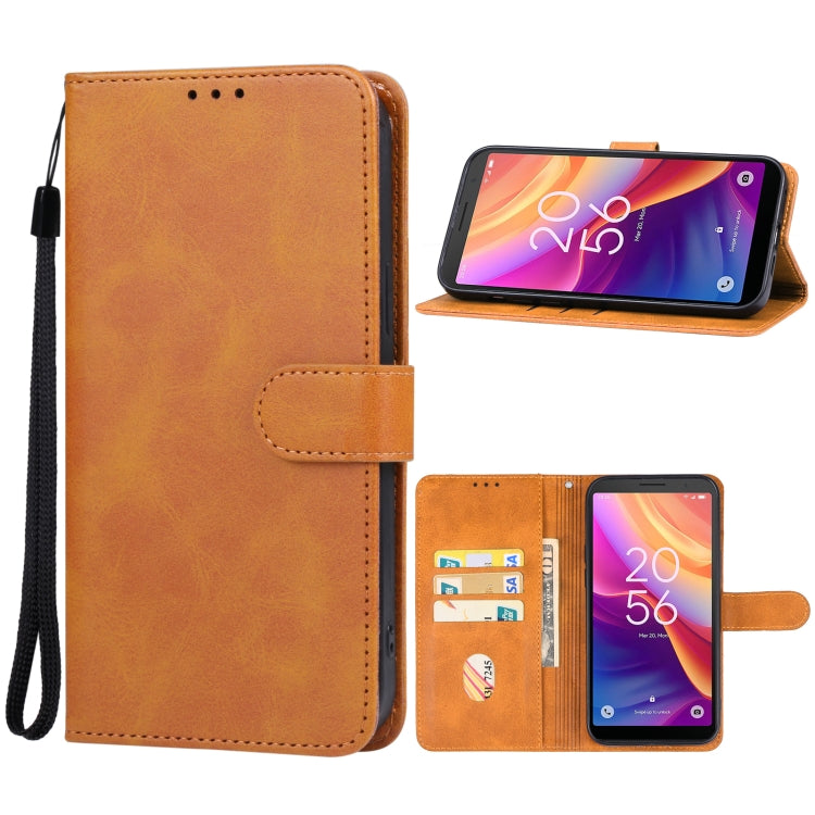 For TCL 501 Leather Phone Case(Brown) - More Brand by PMC Jewellery | Online Shopping South Africa | PMC Jewellery | Buy Now Pay Later Mobicred