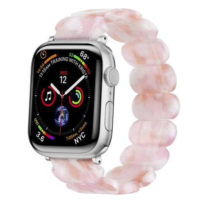 For Apple Watch Series 9 45mm Stretch Rope Resin Watch Band(Pink) - Watch Bands by PMC Jewellery | Online Shopping South Africa | PMC Jewellery