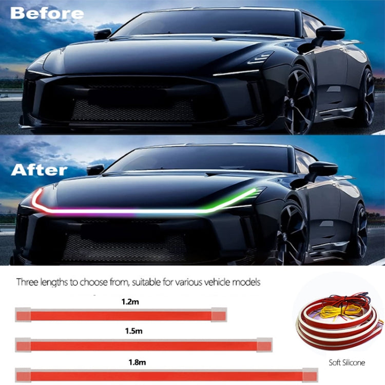 Car Startup Scan Through Hood LED Daytime Running Atmosphere Light, APP Control, Length:1.5m(Symphony) - Running Lights by PMC Jewellery | Online Shopping South Africa | PMC Jewellery