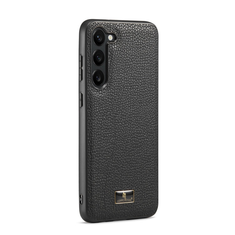 For Samsung Galaxy S24 5G Fierre Shann Leather Texture Phone Back Cover Case(Lychee Black) - Galaxy S24 5G Cases by FIERRE SHANN | Online Shopping South Africa | PMC Jewellery | Buy Now Pay Later Mobicred