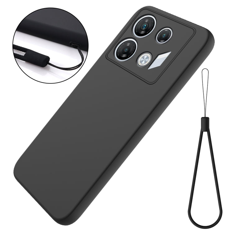 For Infinix GT 10 Pro Solid Color Liquid Silicone Dropproof Full Coverage Protective Case(Black) - Infinix Cases by PMC TechLife | Online Shopping South Africa | PMC TechLife | Buy Now Pay Later Mobicred