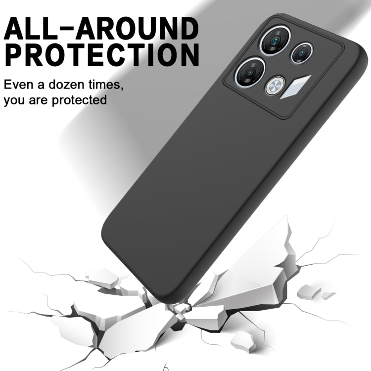 For Infinix GT 10 Pro Solid Color Liquid Silicone Dropproof Full Coverage Protective Case(Black) - Infinix Cases by PMC Jewellery | Online Shopping South Africa | PMC Jewellery | Buy Now Pay Later Mobicred