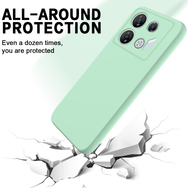 For Infinix GT 10 Pro Solid Color Liquid Silicone Dropproof Full Coverage Protective Case(Green) - Infinix Cases by PMC Jewellery | Online Shopping South Africa | PMC Jewellery | Buy Now Pay Later Mobicred