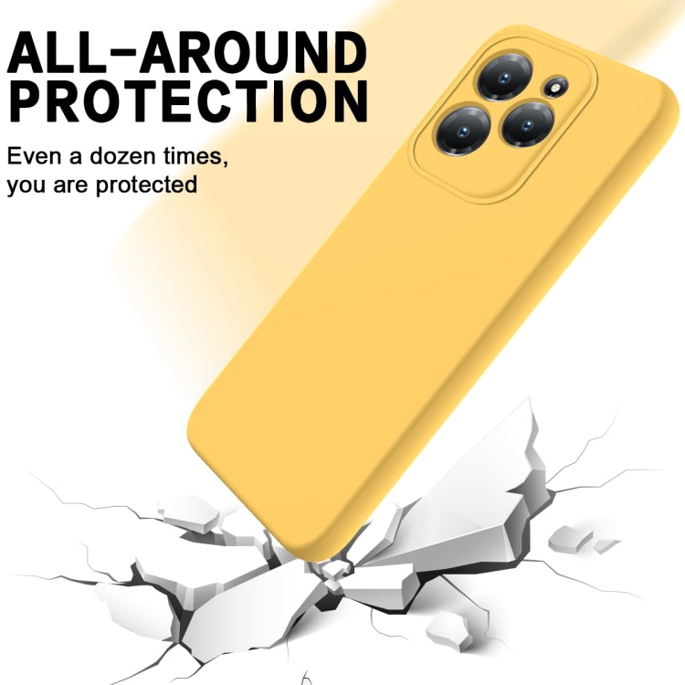 For Infinix Hot 40/Hot 40 Pro Solid Color Liquid Silicone Dropproof Full Coverage Protective Case(Yellow) - Infinix Cases by PMC Jewellery | Online Shopping South Africa | PMC Jewellery | Buy Now Pay Later Mobicred