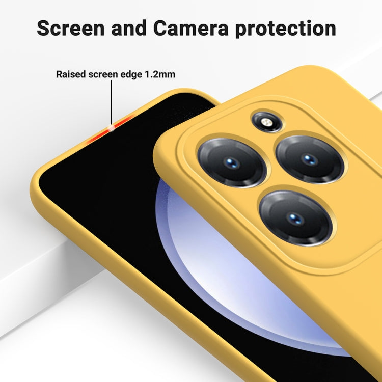 For Infinix Hot 40/Hot 40 Pro Solid Color Liquid Silicone Dropproof Full Coverage Protective Case(Yellow) - Infinix Cases by PMC Jewellery | Online Shopping South Africa | PMC Jewellery | Buy Now Pay Later Mobicred