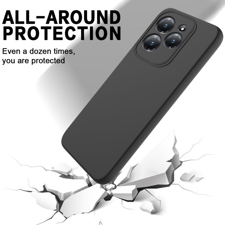 For Infinix Hot 40/Hot 40 Pro Solid Color Liquid Silicone Dropproof Full Coverage Protective Case(Black) - Infinix Cases by PMC Jewellery | Online Shopping South Africa | PMC Jewellery | Buy Now Pay Later Mobicred