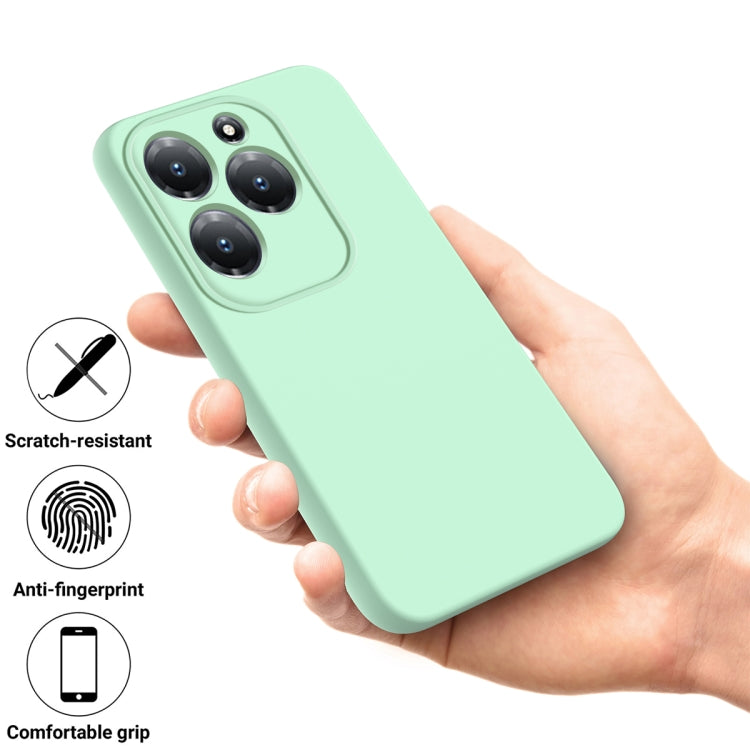 For Infinix Hot 40/Hot 40 Pro Solid Color Liquid Silicone Dropproof Full Coverage Protective Case(Green) - Infinix Cases by PMC Jewellery | Online Shopping South Africa | PMC Jewellery | Buy Now Pay Later Mobicred