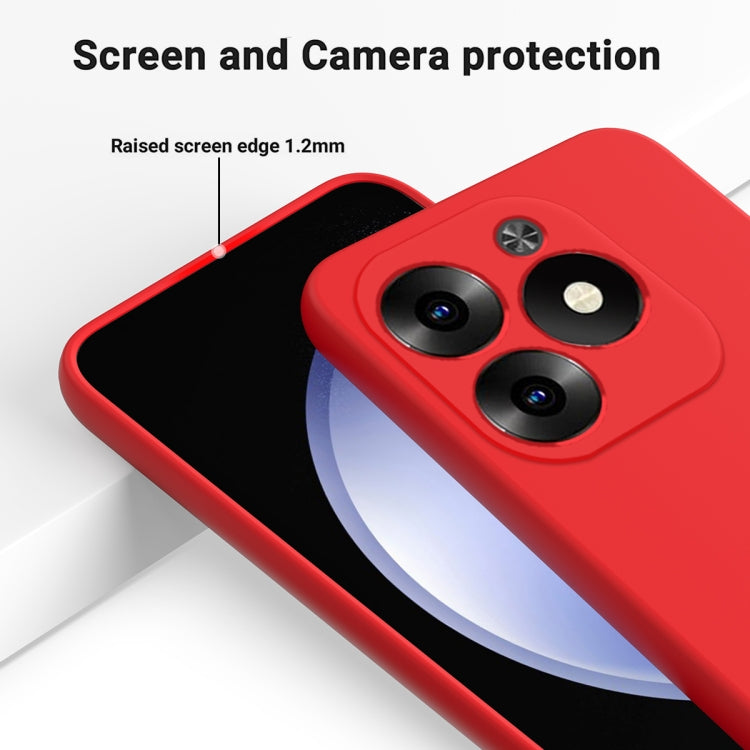 For Infinix Hot 40i Solid Color Liquid Silicone Dropproof Full Coverage Protective Case(Red) - Infinix Cases by PMC TechLife | Online Shopping South Africa | PMC TechLife | Buy Now Pay Later Mobicred
