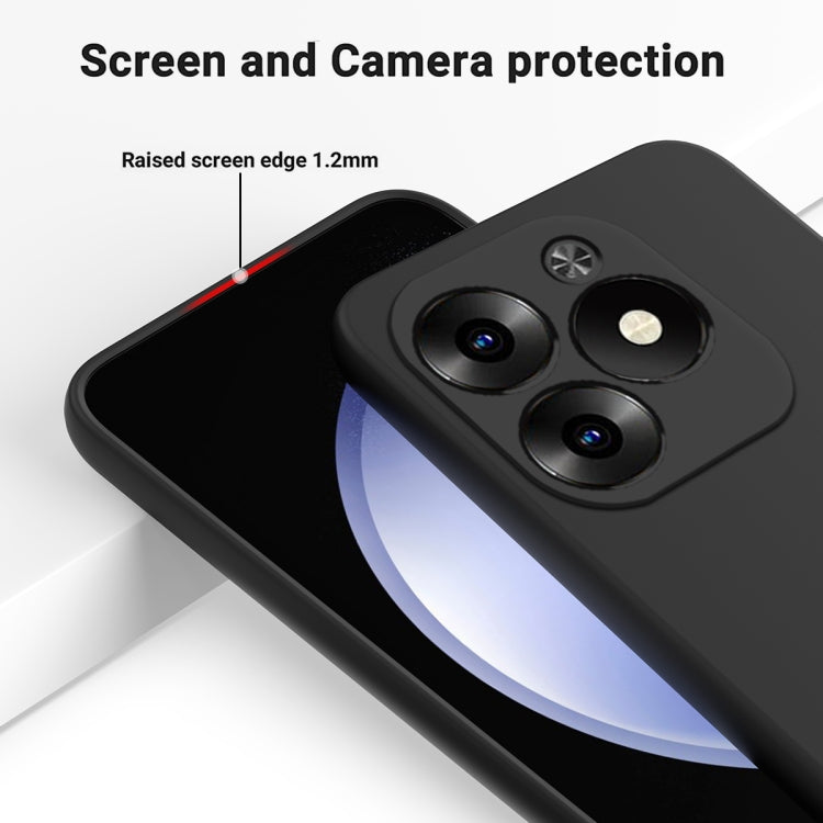 For Infinix Hot 40i Solid Color Liquid Silicone Dropproof Full Coverage Protective Case(Black) - Infinix Cases by PMC TechLife | Online Shopping South Africa | PMC TechLife | Buy Now Pay Later Mobicred