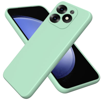 For Infinix Hot 40i Solid Color Liquid Silicone Dropproof Full Coverage Protective Case(Green) - Infinix Cases by PMC Jewellery | Online Shopping South Africa | PMC Jewellery | Buy Now Pay Later Mobicred