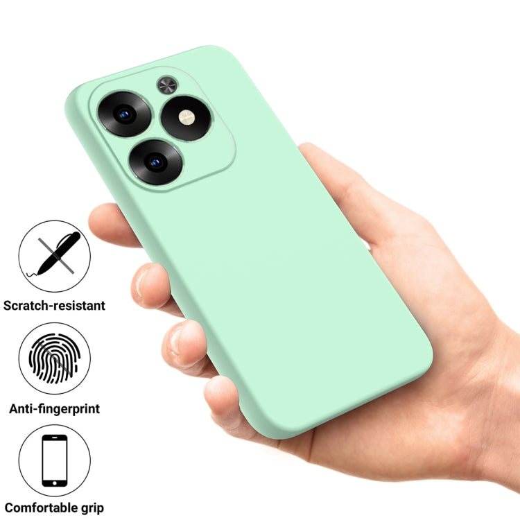 For Infinix Hot 40i Solid Color Liquid Silicone Dropproof Full Coverage Protective Case(Green) - Infinix Cases by PMC Jewellery | Online Shopping South Africa | PMC Jewellery | Buy Now Pay Later Mobicred