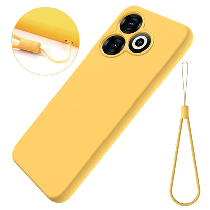 For Infinix Smart 8 Solid Color Liquid Silicone Dropproof Full Coverage Protective Case(Yellow) - Infinix Cases by PMC Jewellery | Online Shopping South Africa | PMC Jewellery | Buy Now Pay Later Mobicred