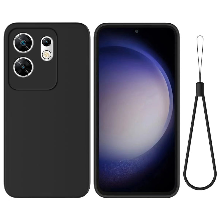 For Infinix Zero 30 4G Solid Color Liquid Silicone Dropproof Full Coverage Phone Case(Black) - Infinix Cases by PMC TechLife | Online Shopping South Africa | PMC TechLife | Buy Now Pay Later Mobicred