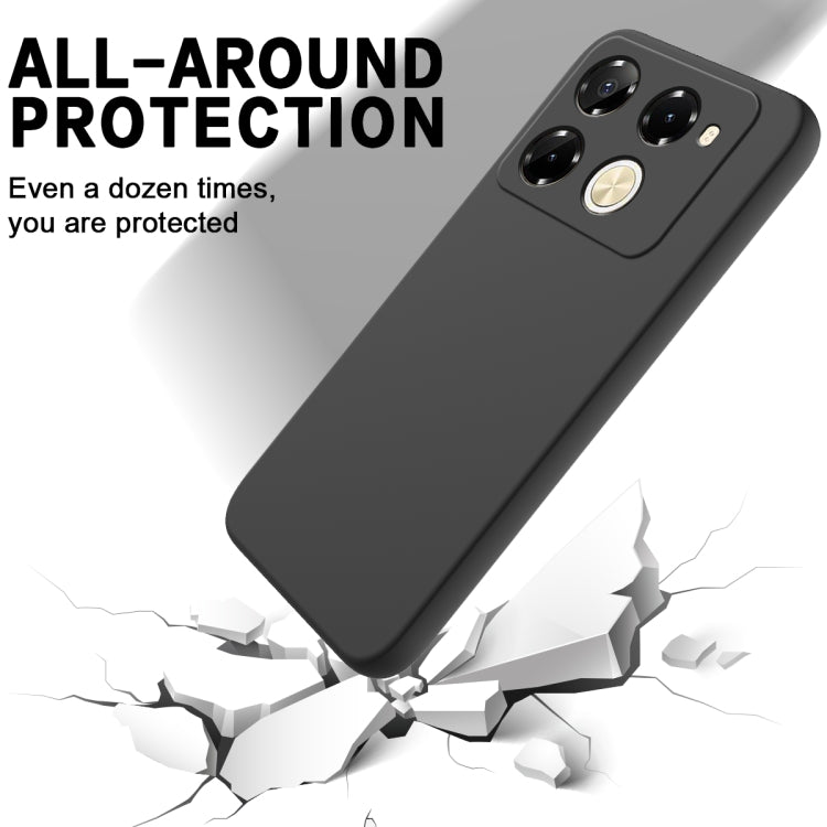 For Infinix Note 40 Pro 5G / 40 Pro+ 5G Solid Color Liquid Silicone Dropproof Full Coverage Phone Case(Black) - Infinix Cases by PMC TechLife | Online Shopping South Africa | PMC TechLife | Buy Now Pay Later Mobicred