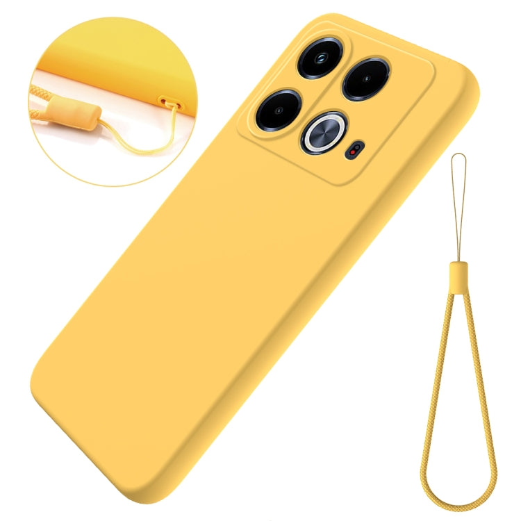 For Infinix Note 40 4G Solid Color Liquid Silicone Dropproof Full Coverage Protective Case(Yellow) - Infinix Cases by PMC Jewellery | Online Shopping South Africa | PMC Jewellery | Buy Now Pay Later Mobicred