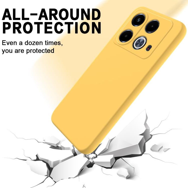 For Infinix Note 40 4G Solid Color Liquid Silicone Dropproof Full Coverage Protective Case(Yellow) - Infinix Cases by PMC Jewellery | Online Shopping South Africa | PMC Jewellery | Buy Now Pay Later Mobicred