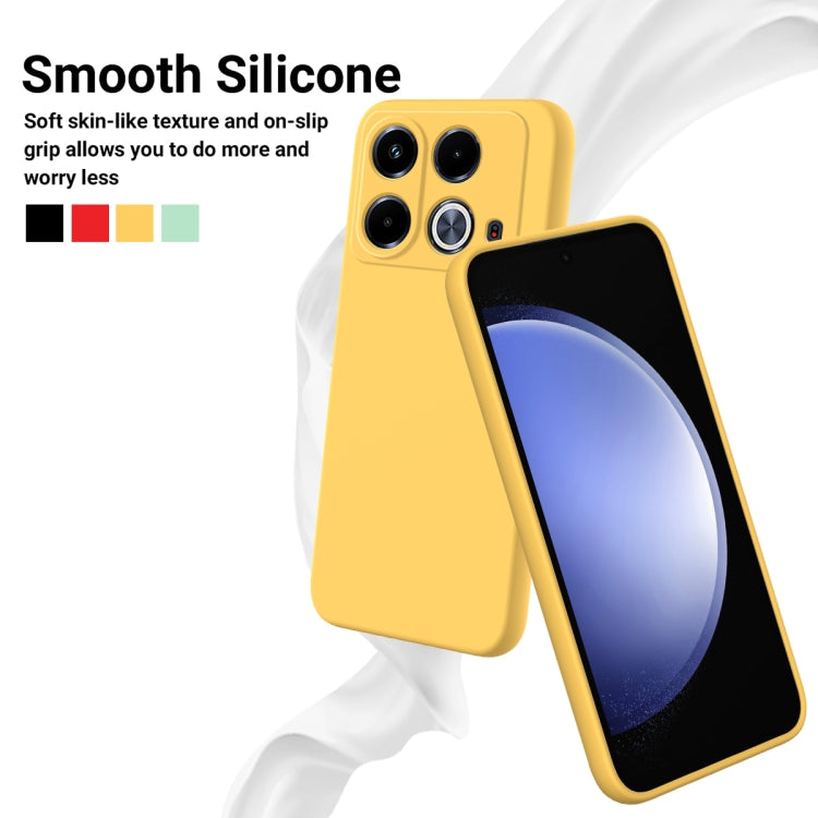 For Infinix Note 40 4G Solid Color Liquid Silicone Dropproof Full Coverage Protective Case(Yellow) - Infinix Cases by PMC Jewellery | Online Shopping South Africa | PMC Jewellery | Buy Now Pay Later Mobicred