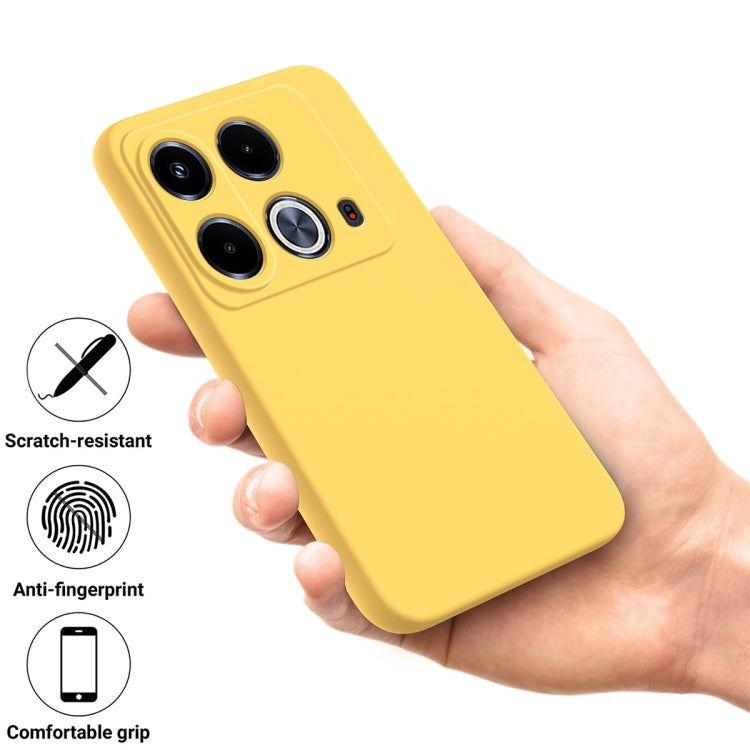 For Infinix Note 40 4G Solid Color Liquid Silicone Dropproof Full Coverage Protective Case(Yellow) - Infinix Cases by PMC Jewellery | Online Shopping South Africa | PMC Jewellery | Buy Now Pay Later Mobicred