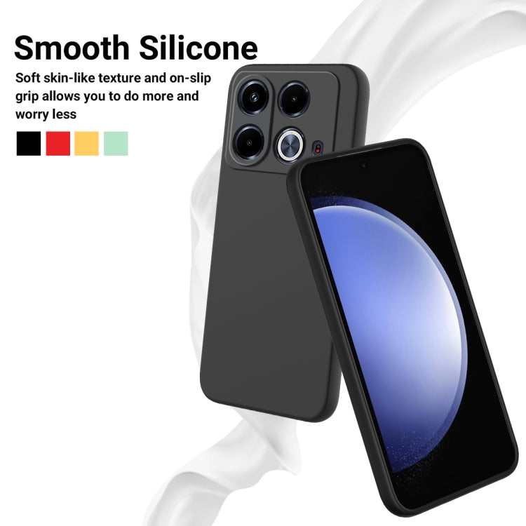 For Infinix Note 40 4G Solid Color Liquid Silicone Dropproof Full Coverage Protective Case(Black) - Infinix Cases by PMC Jewellery | Online Shopping South Africa | PMC Jewellery | Buy Now Pay Later Mobicred