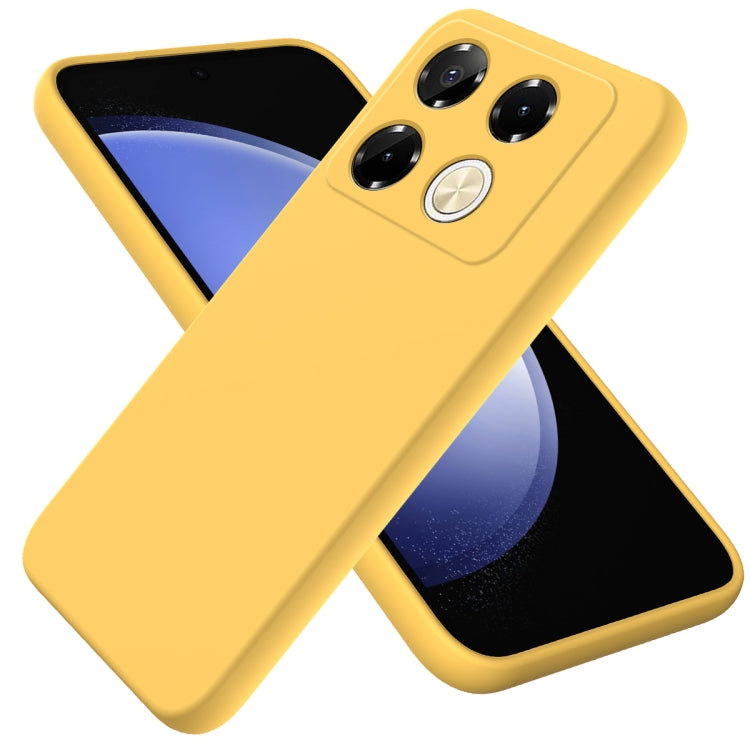 For Infinix Note 40 Pro 4G Solid Color Liquid Silicone Dropproof Full Coverage Protective Case(Yellow) - Infinix Cases by PMC Jewellery | Online Shopping South Africa | PMC Jewellery | Buy Now Pay Later Mobicred