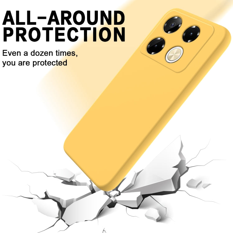 For Infinix Note 40 Pro 4G Solid Color Liquid Silicone Dropproof Full Coverage Protective Case(Yellow) - Infinix Cases by PMC Jewellery | Online Shopping South Africa | PMC Jewellery | Buy Now Pay Later Mobicred