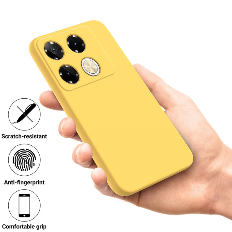 For Infinix Note 40 Pro 4G Solid Color Liquid Silicone Dropproof Full Coverage Protective Case(Yellow) - Infinix Cases by PMC Jewellery | Online Shopping South Africa | PMC Jewellery | Buy Now Pay Later Mobicred